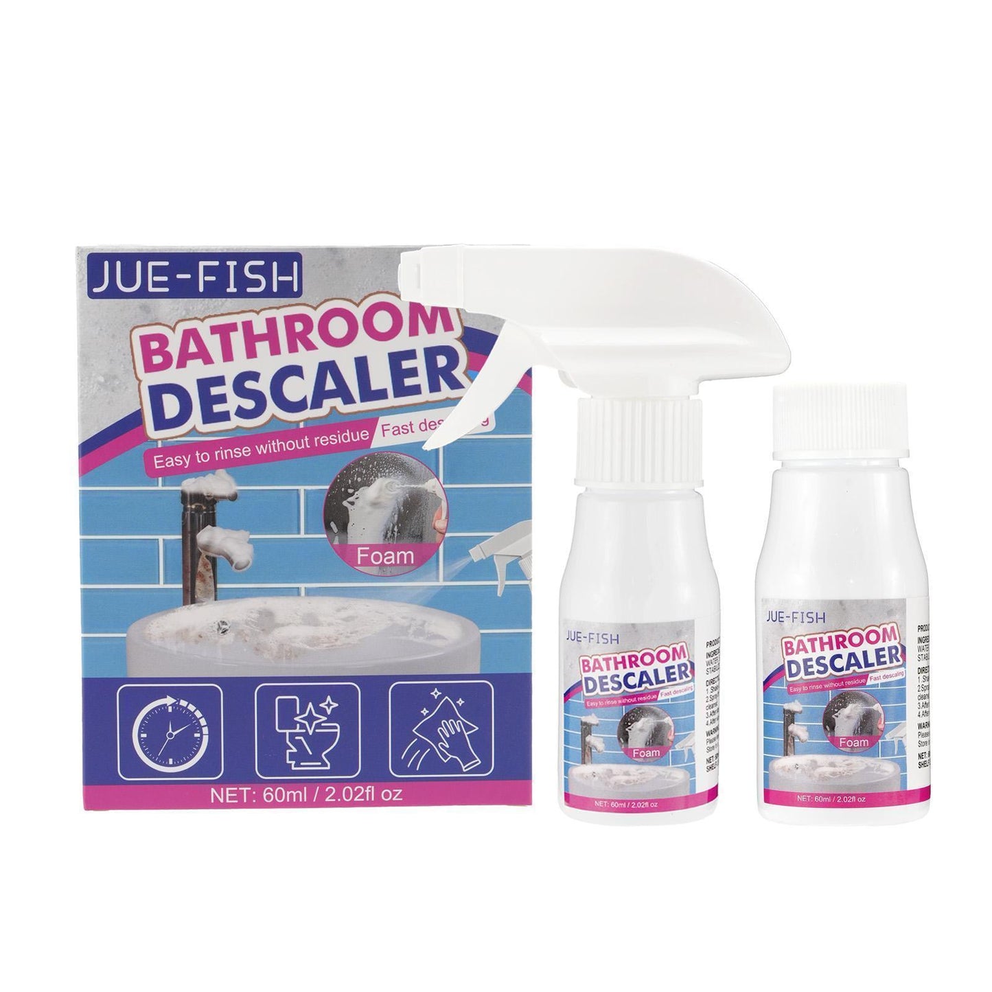 Bathroom Foam Cleaner – Perfect for Tubs, Showers, and All Surface Types!
