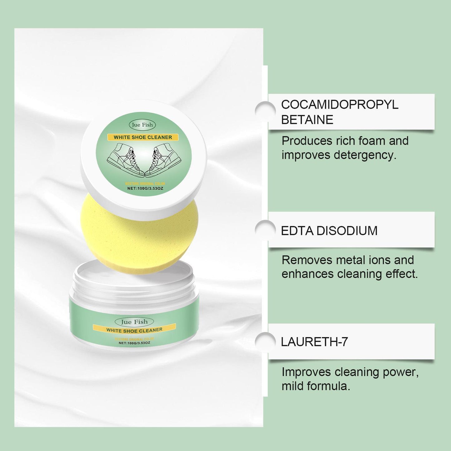Ultimate Leather & Sneaker Cleaner – Jue Fish White Shoe Cleaning Paste!-zz（30% OFF Sitewide!）