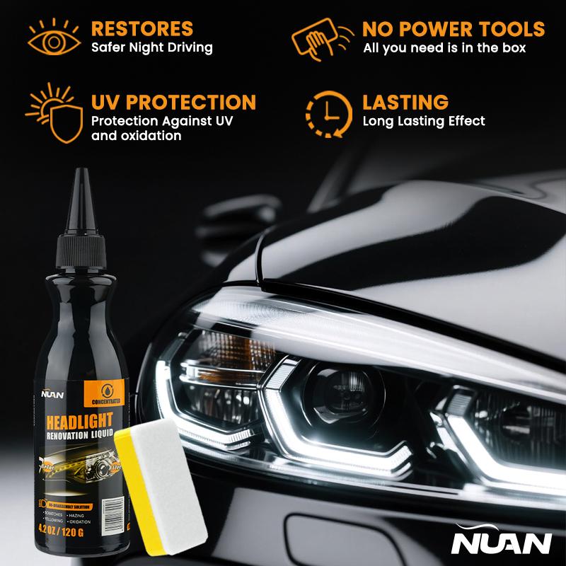 NUAN Headlight Restoration Liquid - Removes Fog & Oxidation-zz（30% OFF Sitewide!）