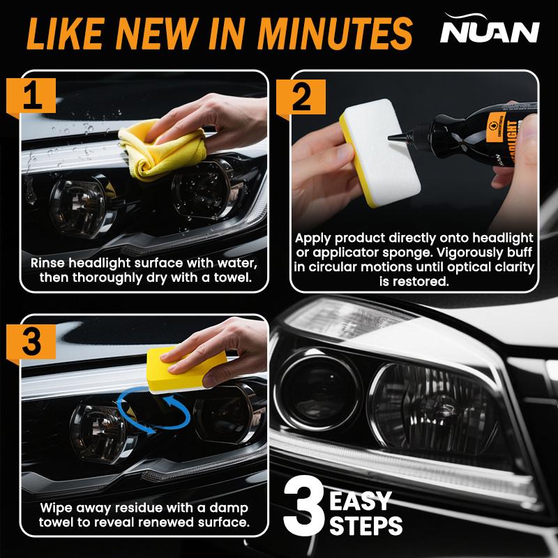 NUAN Headlight Restoration Liquid - Removes Fog & Oxidation-zz（30% OFF Sitewide!）