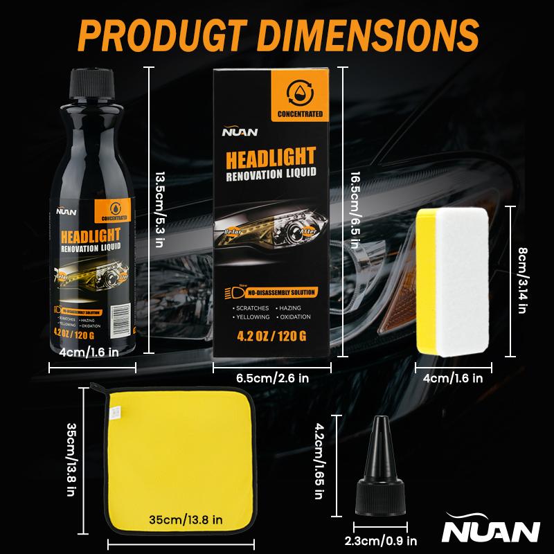 NUAN Headlight Restoration Liquid - Removes Fog & Oxidation-zz（30% OFF Sitewide!）