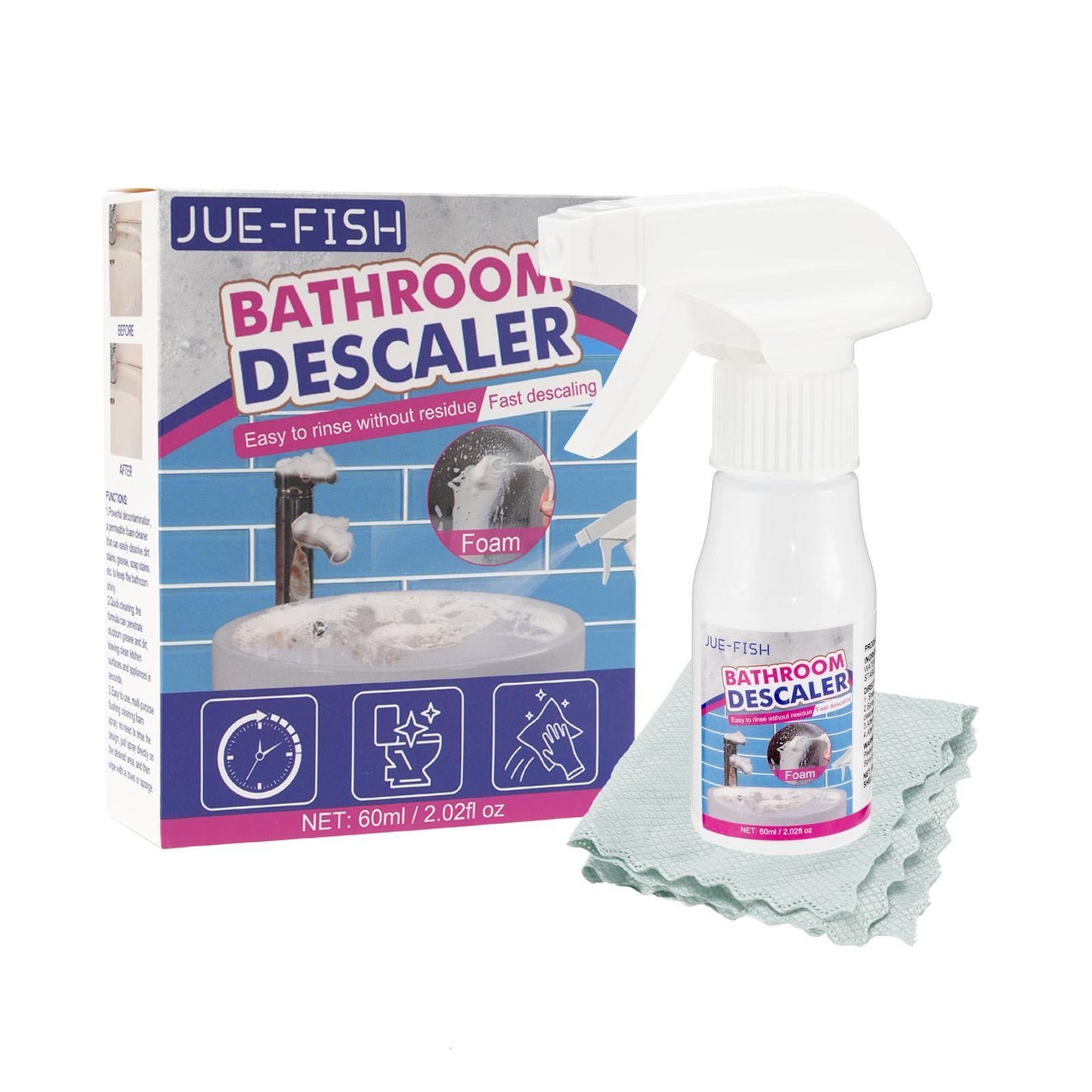 Bathroom Foam Cleaner – Perfect for Tubs, Showers, and All Surface Types!