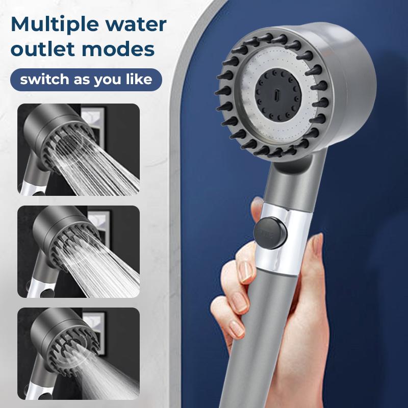 3Setting Shower Head with Purifier & StressRelieving Massage Jets